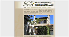 Desktop Screenshot of maison-provence.de
