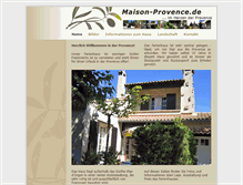 Tablet Screenshot of maison-provence.de